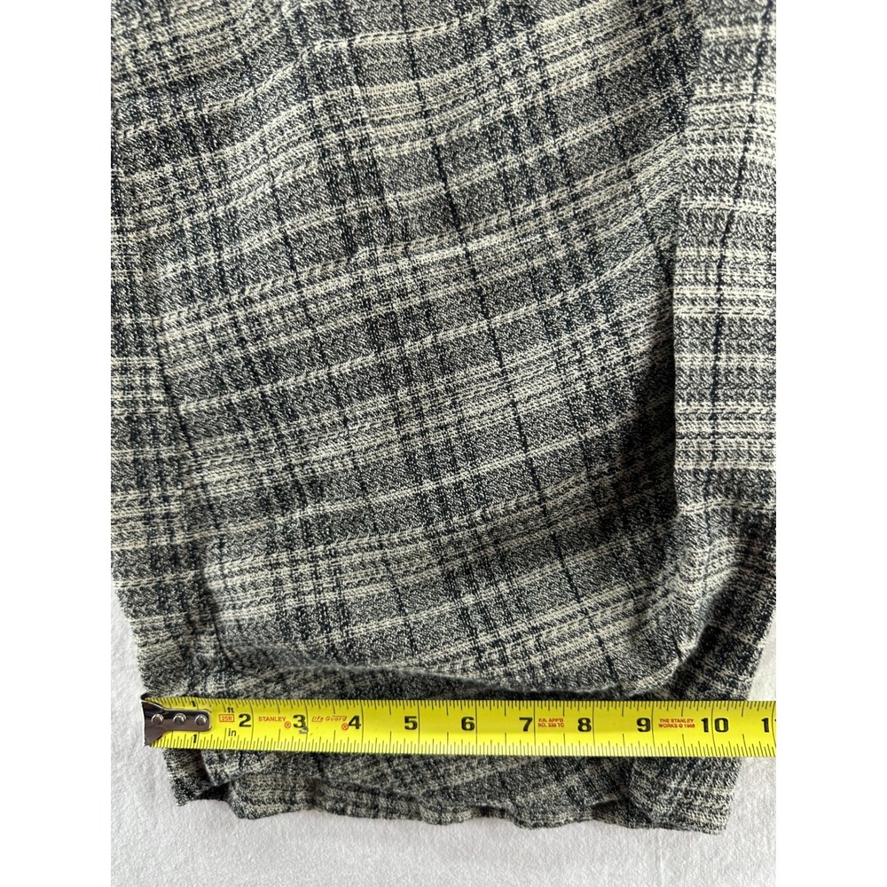 Free People Grey Plaid High Waisted Barrel Wide Leg Balloon Pants Size 0 - Picture 8 of 12